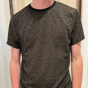 Sheer metallic tee